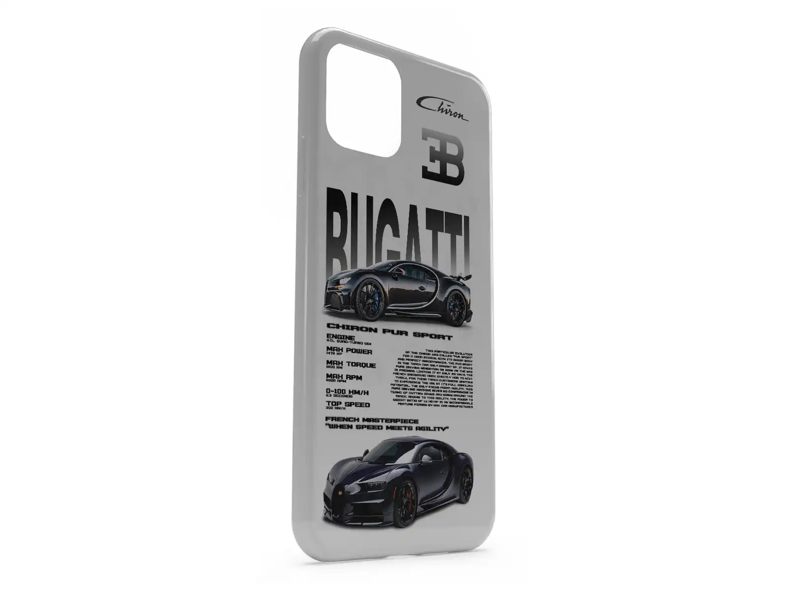 Custodia in silicone per iPhone Bugatti Serie High-End
